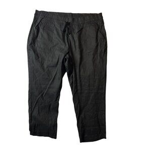 Kut From The Kloth Women's 2X Pull On Crop Pant Linen Rayon NWOT‎